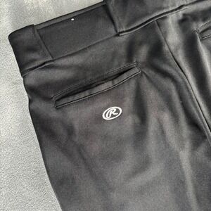 Rawlings Adult Large Baseball Pants‎ Black Elastic Bottom Baseball Training